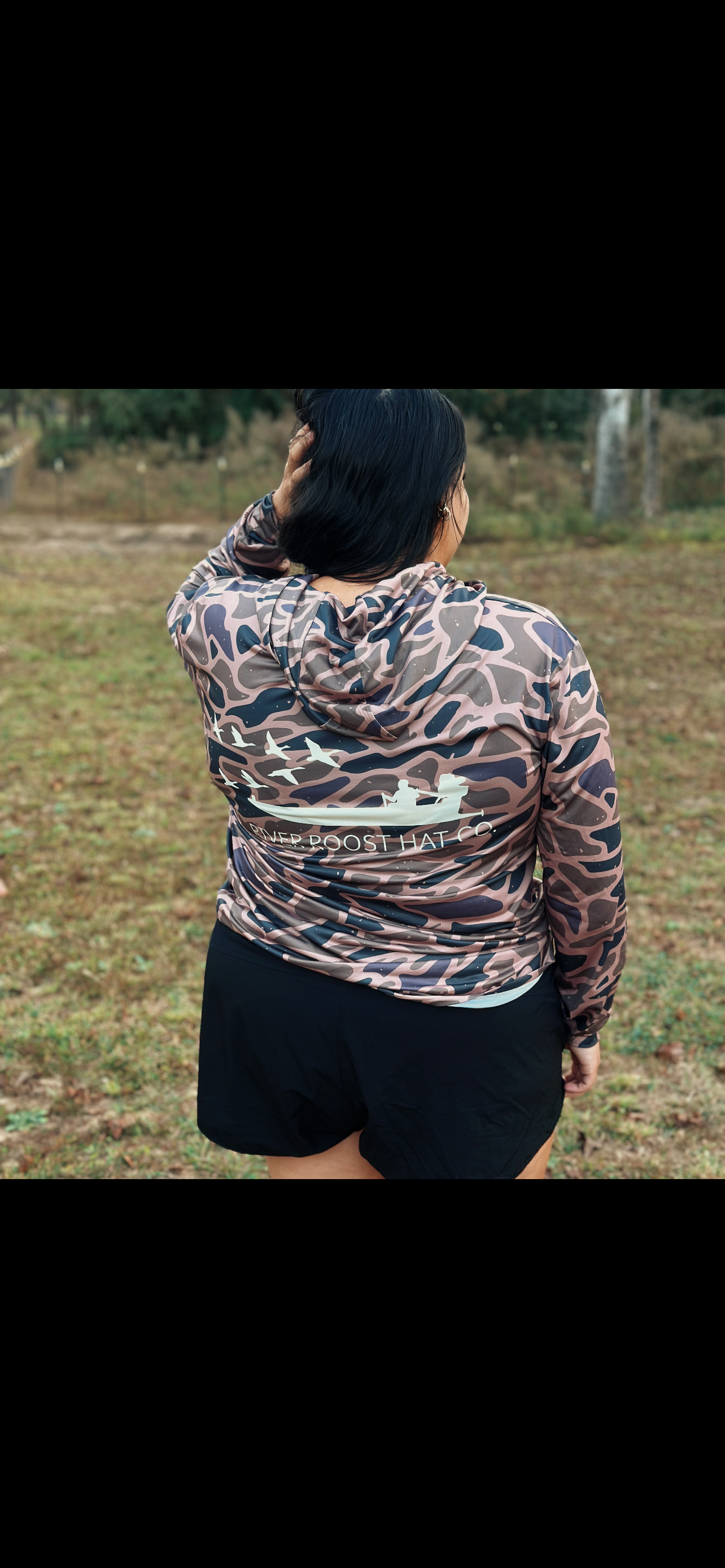 Men's Brown Camo long Sleeve with hoodie
