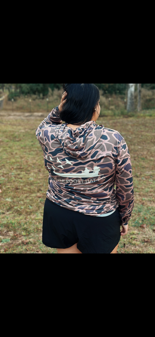 Men's Brown Camo long Sleeve with hoodie